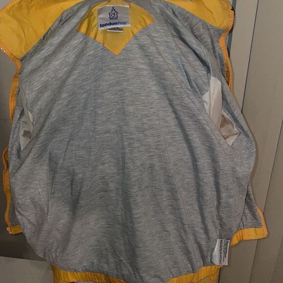 London Fog Lightly Lined Yellow Full Zip Windbreaker L Large - Picture 5 of 7